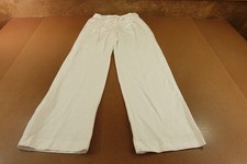 Mango Womens US Size 4 White Mid Rise Pleated Front Bow Belt Dress Pants NWT