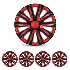 14 Inch ABS Hubcaps for Car Truck SUV Iron Hub 4PC Black Red Lacquer 5083Style