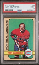 1972 Topps Hockey - #10 Yvan Cournoyer PSA 9 - Montreal Canadiens HOF