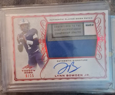 Leaf Trinity 2020 - Lynn Bowden Jr. #PA-LBJ Red Foil Patch Auto RC /15