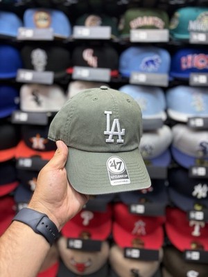 Los Angeles Dodgers Olive Green '47 Brand Clean Up Adjustable Hat