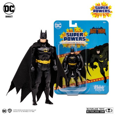 McFarlane Batman with Black Suit DC Super Powers 4.5 Inch Retro Actionfigur
