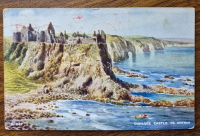 1938 Dunluce Castle, Co. Antrim Küste Landschaft Postkarte