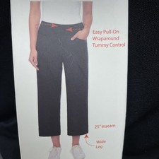 S.C. CO. Womens S Wide Leg Pants Black Rayon Blend d1219