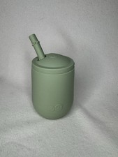 ezpz Mini Cup Straw Training System Sage Silicone Toddler Baby Cup