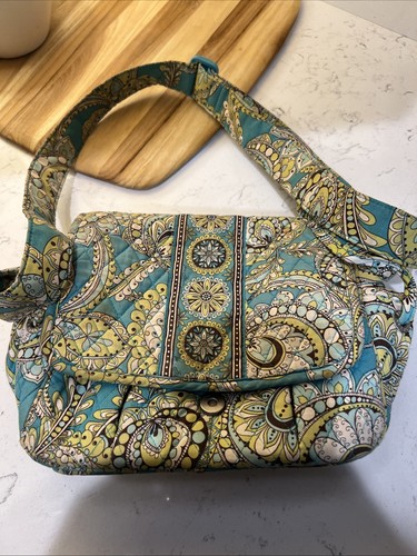 Vera Bradley Rhythm & Blues Pattern Medium Women’s Handbag Purse Retired - Picture 1 of 8