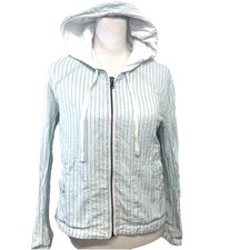 J Jill Reversible Organic Cotton Full Zip Hood Sweatshirt Woman Small Casual