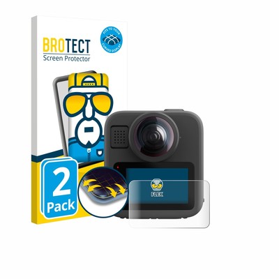 Full-Cover Schutz Folie für GoPro Max 2 3D Curved Edge Display 2x