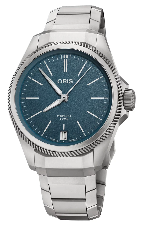 Oris ProPilot X Calibre 400 Automatic Titanium Date Mens Watch 400 7778 7155-MB