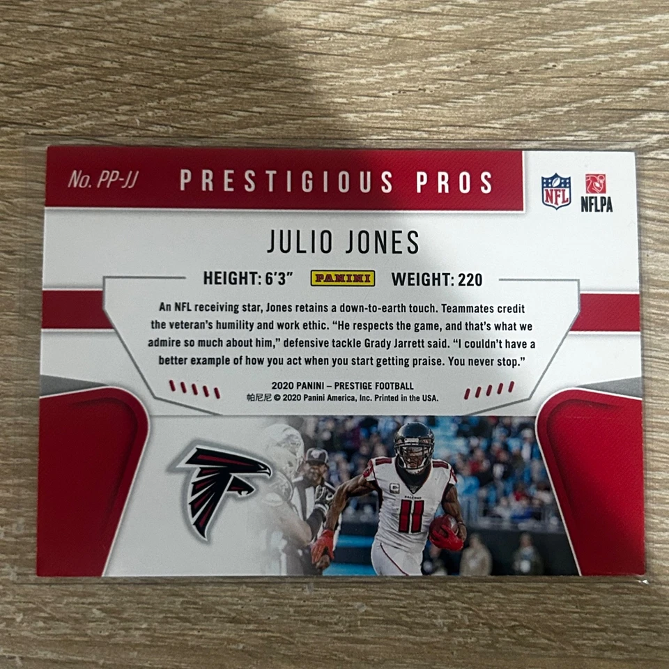 2020 Panini Prestige - Prestigious Pros Julio Jones #PP-JJ Atlanta Falcons - Image 2 of 2