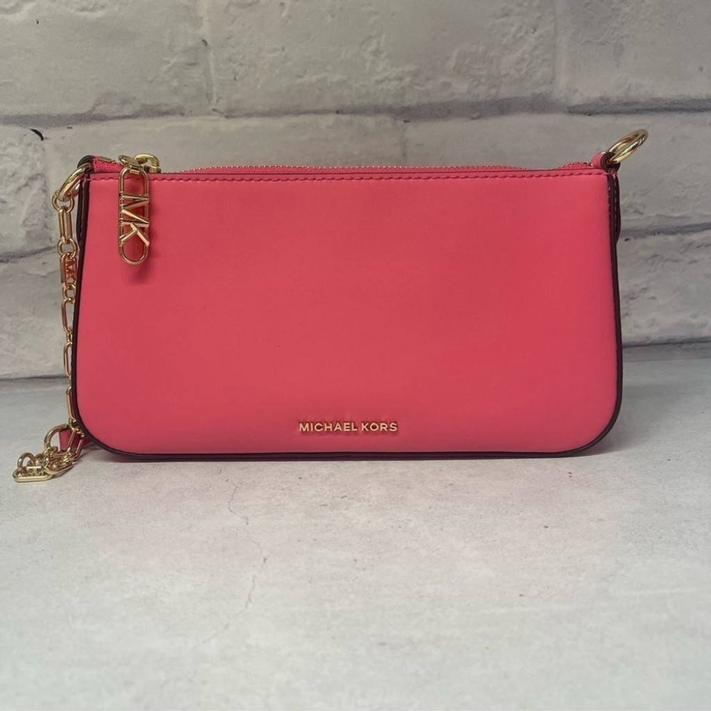 Michael Kors Empire MD Chain Pouchette & Matching Wallet Camila Rose Pink thumbnail 2