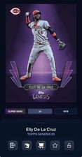 DIGITAL TOPPS BUNT Elly De La Cruz GENESIS 25 SUPER RARE PURPLE Read