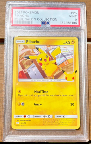 Pikachu graded PSA 9 for sale on eBay