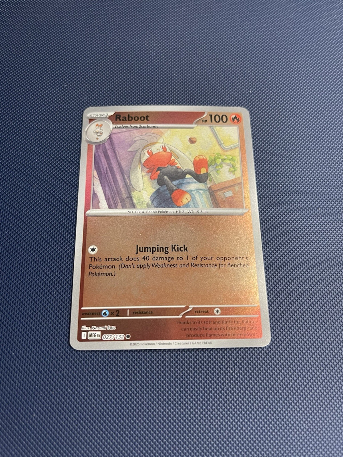 Raboot - 027/132: Mega Evolution Reverse Holo Near Mint