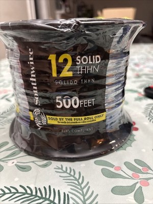 Southwire 11590758 Type THHN 12AWG Solid Building Wire - Blue NEW SEALED