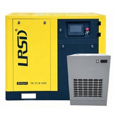 460V 50HP 3PH 228CFM Industrial Screw Air Compressor W/ Refrigerated Air Dryer