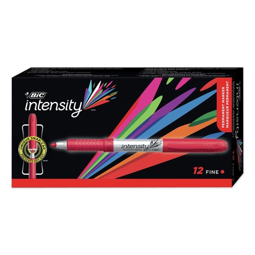 BIC GPM11RD Intensity Fine Tip Permanent Marker - Rambunctious Red (1-DZ) Neu - Bild 2 von 4
