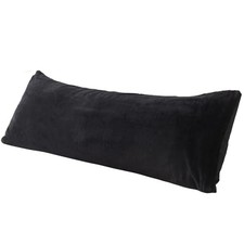 Sherpa Body Pillow Cover, Ultra Soft Faux Fur Body 20" x 54" Sherpa Black