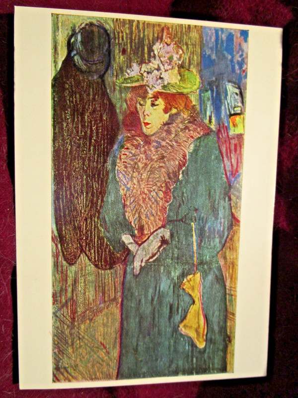 Henri De Toulouse-Lautrec Jane Avril Leaving The Moulin Rouge Vintage Postcard