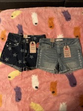 Levi's Girls' Big High Rise Denim Shorty Shorts Size 10 R 2 Shorts 