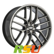 4x BBS CC-R platinum matt 9x19" ET42 LK5 112 ML 82 Alufelgen 19 Zoll