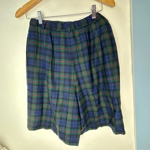 Pantalones Cortos Pendleton Verde Azul Lana a Cuadros Argyle Tartán 8 Foto 2 de 4
