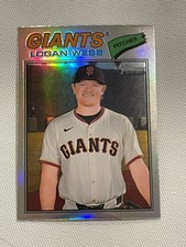 Logan Webb #82 2026 Topps Heritage Chrome Refractors San Francisco Giants
