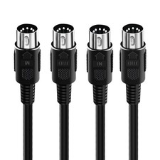 2-Pack 6.6FT MIDI Cable, Male to Male 5-Pin MIDI Cable for MIDI Keyboard, Ele...