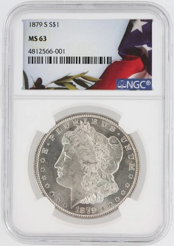 1879-S Morgan Silver Dollar NGC MS63 S$1 San Francisco Minted No Reserve