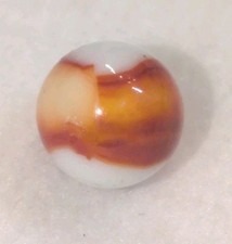 Vintage Dual UV Uranium Cadmium Swirl Glass Marble 5/8" Glowing Blacklight
