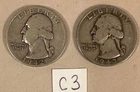 1942 & 1943 U.S. Quarters, Silver (C3)