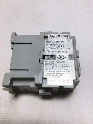 Allen-Bradley 100-C23EJ10 Contactor Ser C 6kV AC-1 690V 32A AC-12 20A