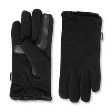 womens Stretch Fleece Gloves With Microluxe Lining and Smart One Size Black