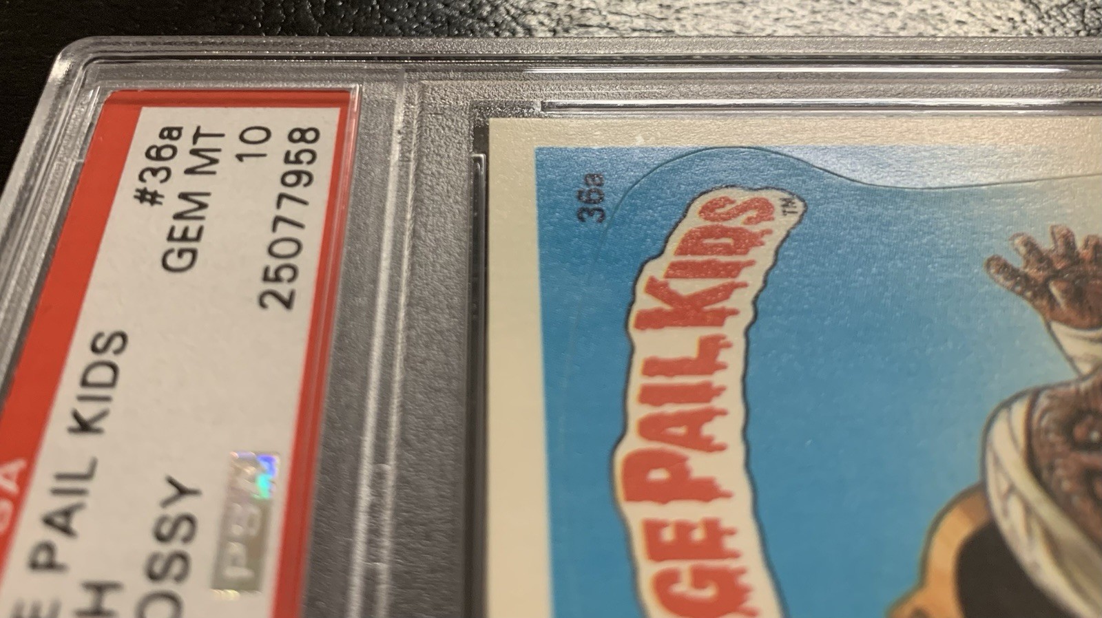 1985 Garbage Pail Kids Wrappin’ Ruth 36a PSA 10 GEM MINT-RARE GLOSSY CARD!! TWT view 4