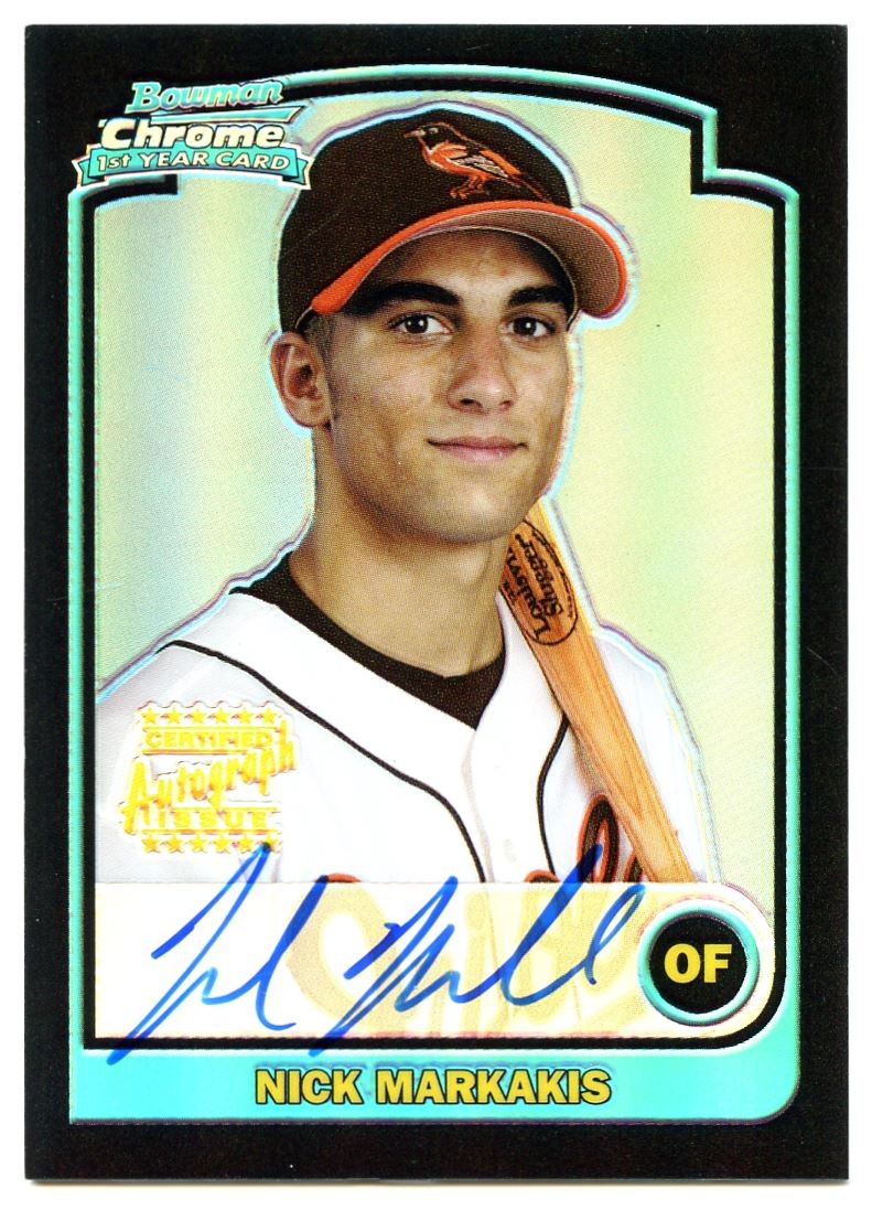 2003 Bowman Draft Chrome Refractors #BDP171 Nick Markakis AUTO Rookie