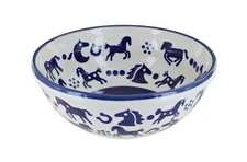 Blue Rose Polish Pottery Derby Cereal/Soup Bowl