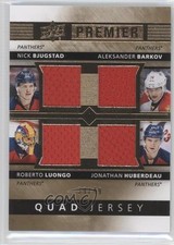 2014 Upper Deck Premier Quad Jerseys 39/49 Roberto Luongo Nick Bjugstad HOF 0a1