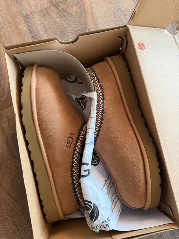 UGG Tasman Men’s Suede Slip-On Lined Slippers Brown US 12 EU 45 UK 11
