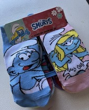 No Show Smurf Socks Sz 4-10 , 10 Pair