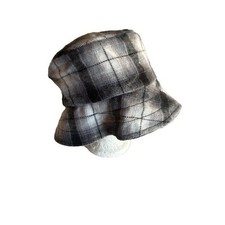 Bucket Hat Grey Plaid Flannel Made in USA Streetwear Accessory
