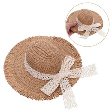 Dollhouse Miniature Accessories Straw Hat Decoration Tiny Craft Hats