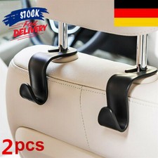 2X Autositz Haken Geldbörse Tasche Kleiderbügel Tasche Organizer Halter Schwarz-