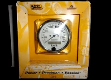 $229 Autometer 1688-M Old Tyme White 3-1/8" ELEC. SPEEDOMETER Gauge 0-190 km/h