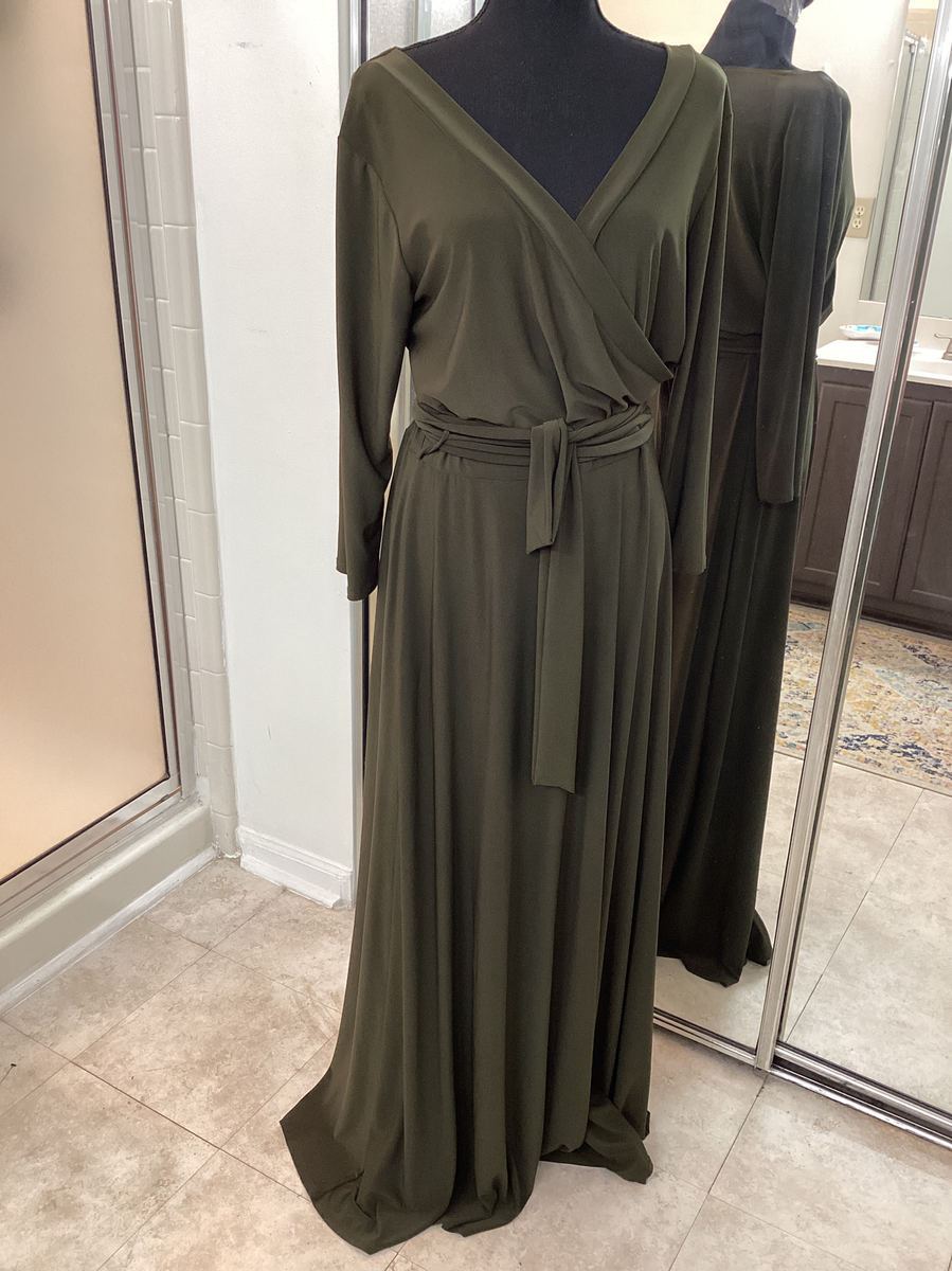 By Joseph Olive Long Dress - Size XL | eBay By Joseph Olive Long Dress - Size XL | eBay