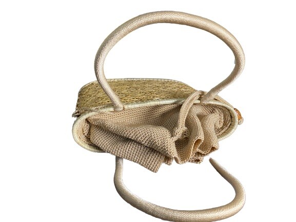 Sak Brown Wicker and Crochet bucket Bag