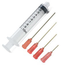 10cc 10ml INDUSTRIAL SYRINGES WITH 18 GA GAUGE BLUNT TIP NEEDLES 10 25 50 100 PC