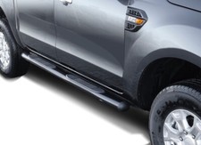 HSP Trittbretter SCHWARZ 100mm passend für Ford Ranger (2012-2022) Flankenschutz