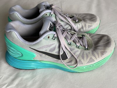 Nike Womens Lunarglide Gray Green 654434-503 Running