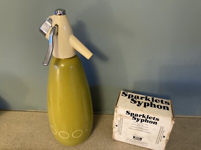 Retro Vintage BOC Soda Syphon (Wassermann) mit Sodatabletten und Sparklets