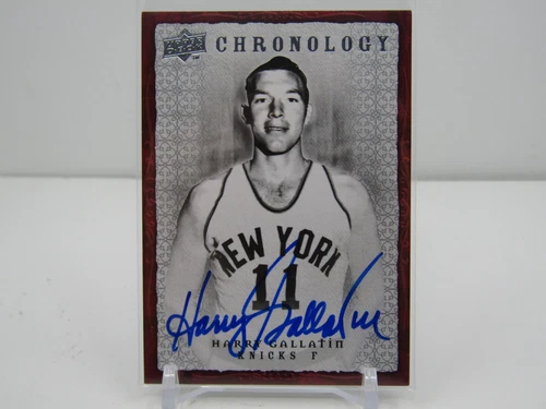 HARRY GALLATIN 2007-08 NBA CHRONOLOGY AUTOGRAPH AUTO! NEW YORK KNICKS!